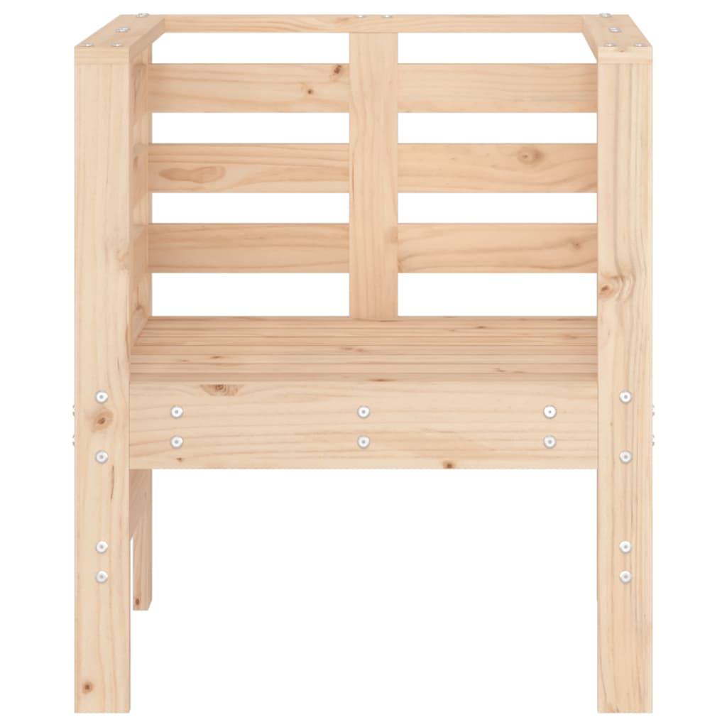 Garden Chairs 2 Pcs 61.5X53X71 Cm Solid Wood Pine