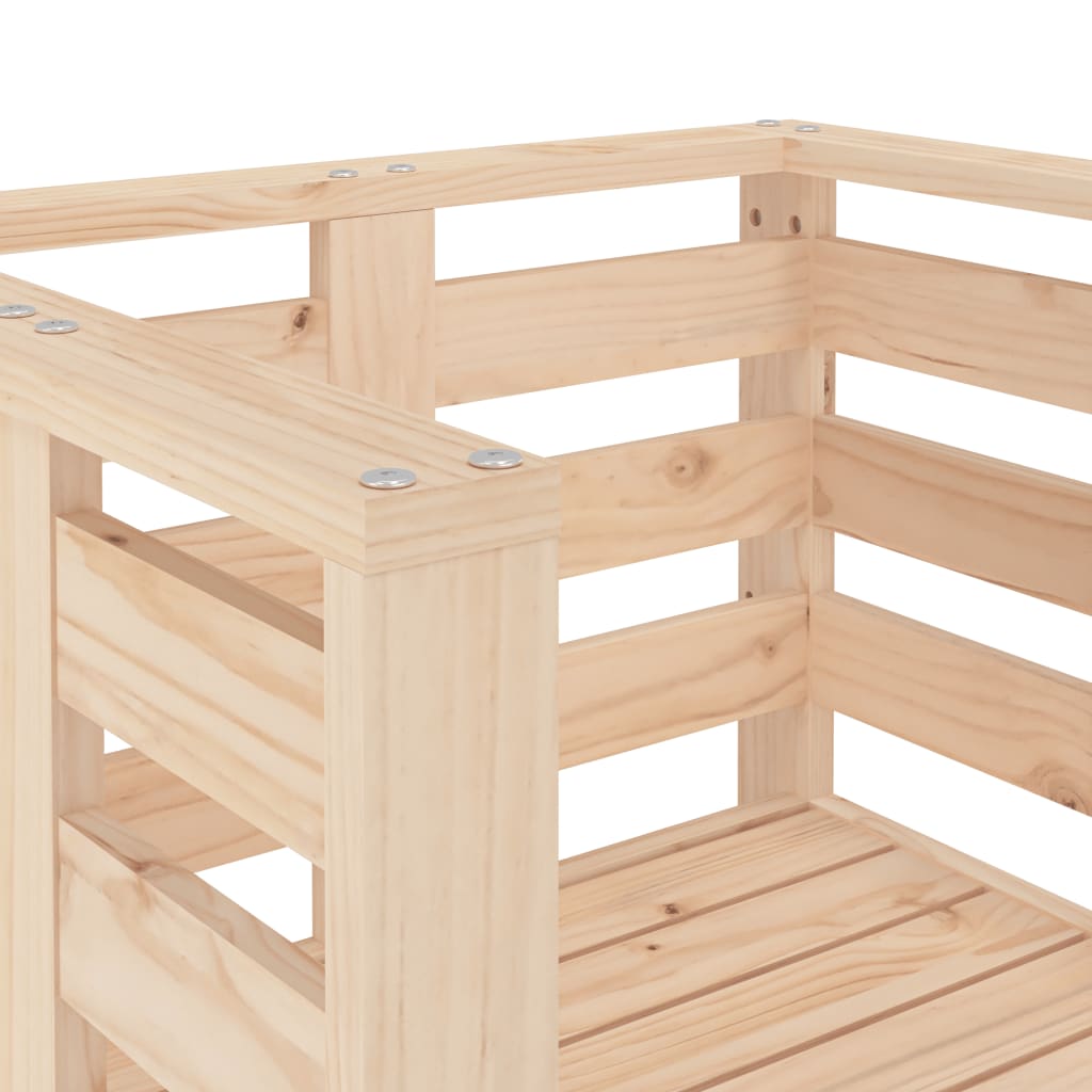 Garden Chairs 2 Pcs 61.5X53X71 Cm Solid Wood Pine