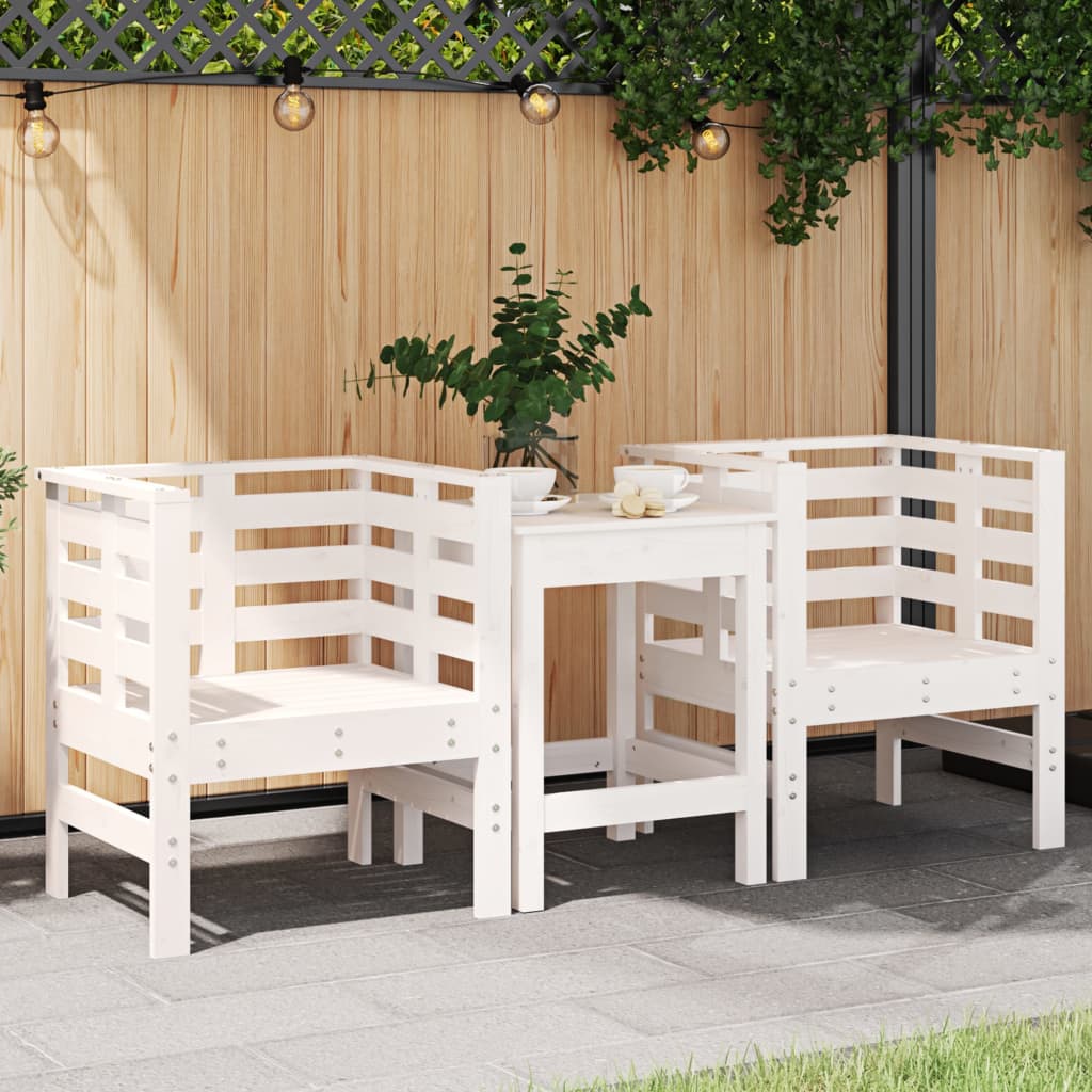 Garden Chairs 2 Pcs 61.5X53X71 Cm Solid Wood Pine