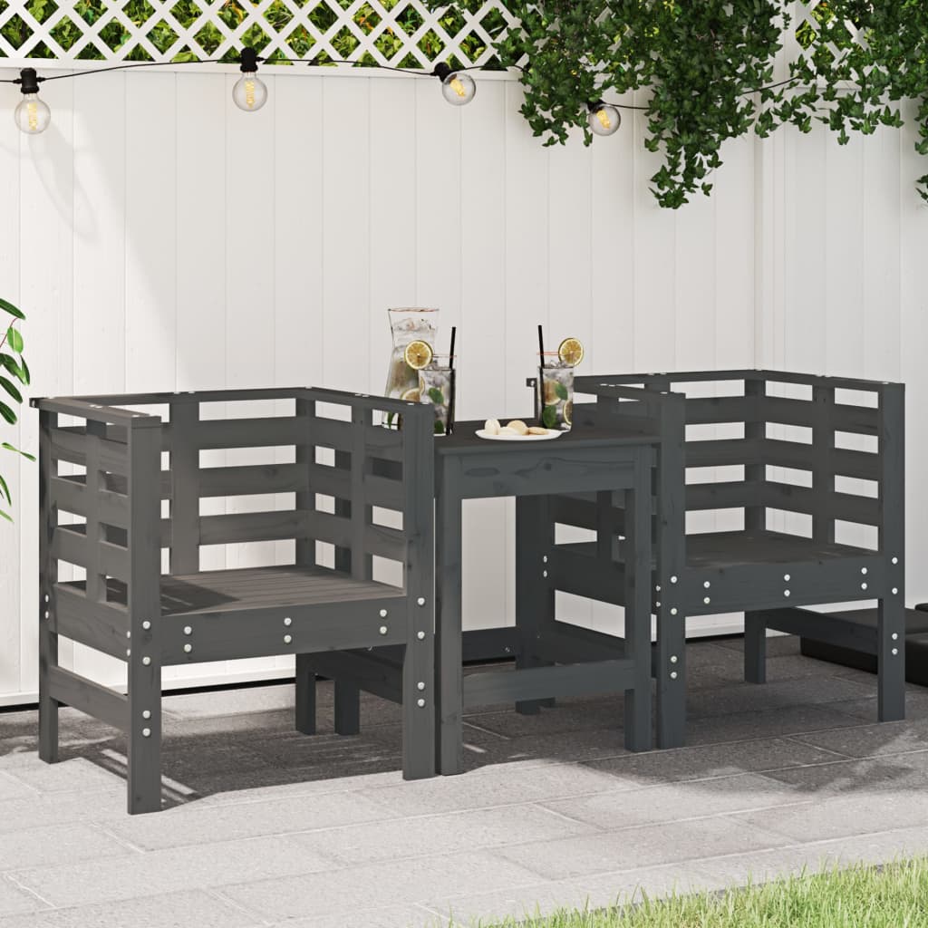 Garden Chairs 2 Pcs 61.5X53X71 Cm Solid Wood Pine