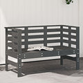 Garden Bench Black 111.5X53X71 Cm Solid Wood Pine