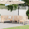 3 Piece Garden Lounge Set Grey Solid Wood Pine