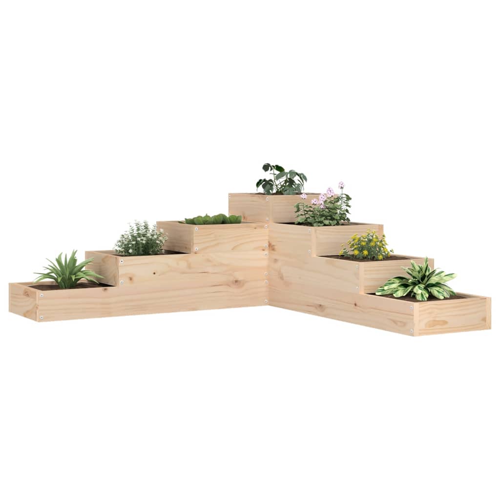 Garden Planter 4-Tier Solid Wood Pine