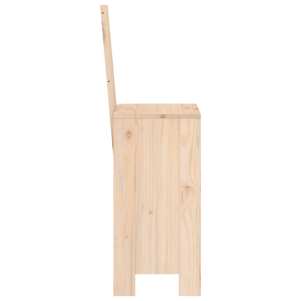 Bar Stools 2 Pcs Solid Wood Pine