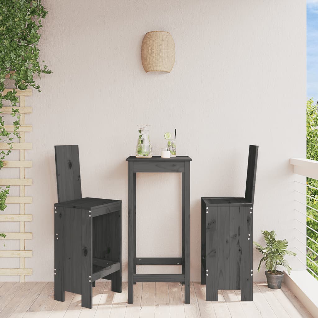 Bar Stools 2 Pcs Solid Wood Pine