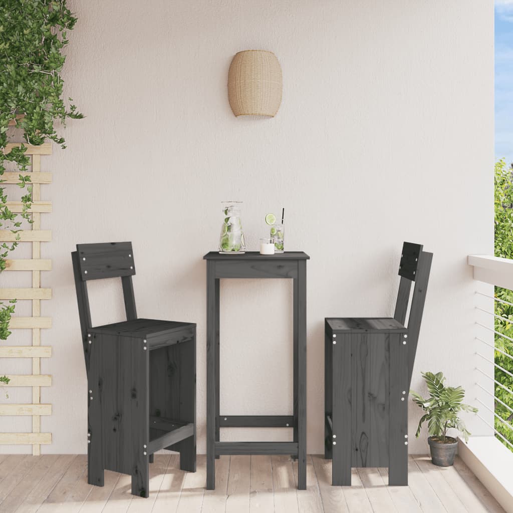 Bar Stools 2 Pcs Solid Wood Pine