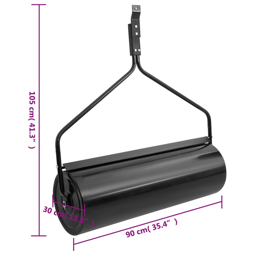 Garden Lawn Roller Push 63 L Iron