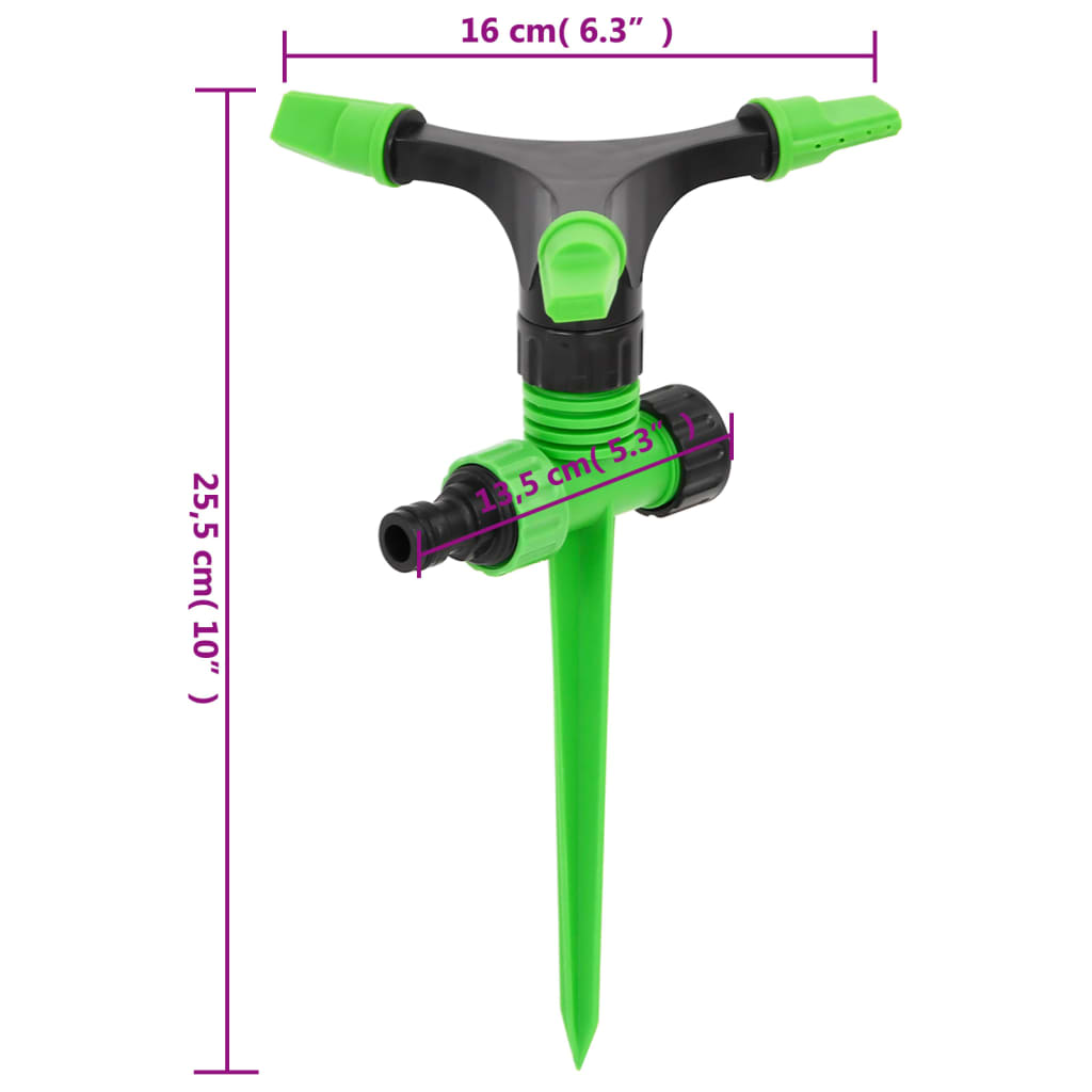 Rotating Sprinklers 4 Pcs Green And Black 16X13.5X25.5 Cm Abs&Pp