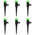 Rotating Sprinklers 6 Pcs Green And Black 3X6X19.5 Cm Abs & Pp