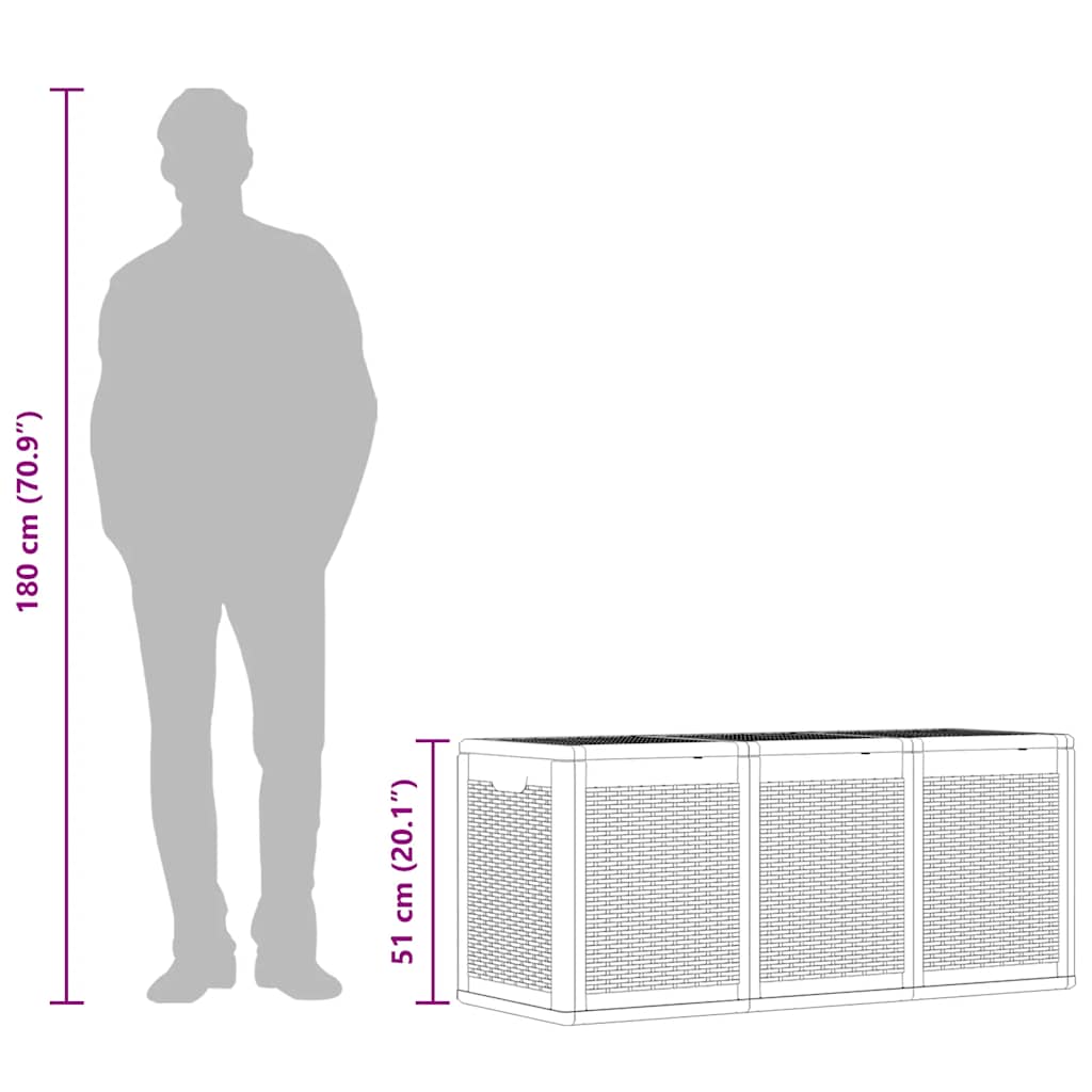 Garden Storage Box Pp Rattan