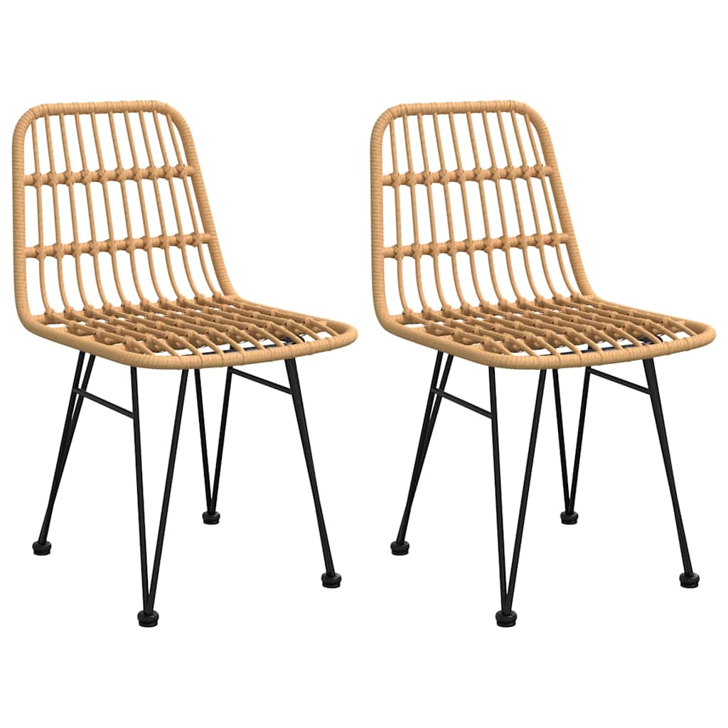 Outdoor Furniture Set 3 Piece Garden Dining Poly Rattan Patio Table & Chairs bla