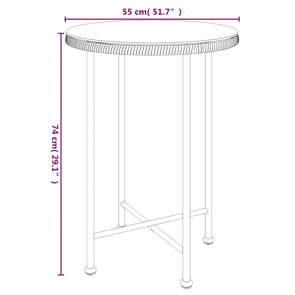 Outdoor Furniture Set 3 Piece Garden Dining Poly Rattan Patio Table & Chairs bla