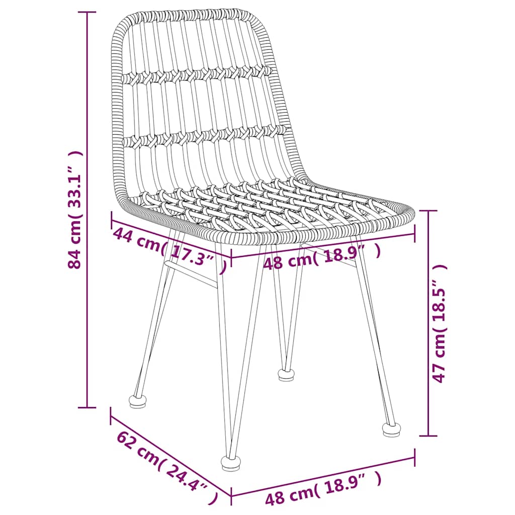 Outdoor Furniture Set 3 Piece Garden Dining Poly Rattan Patio Table & Chairs bla