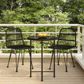3 Piece Garden Dining Set Poly Rattan