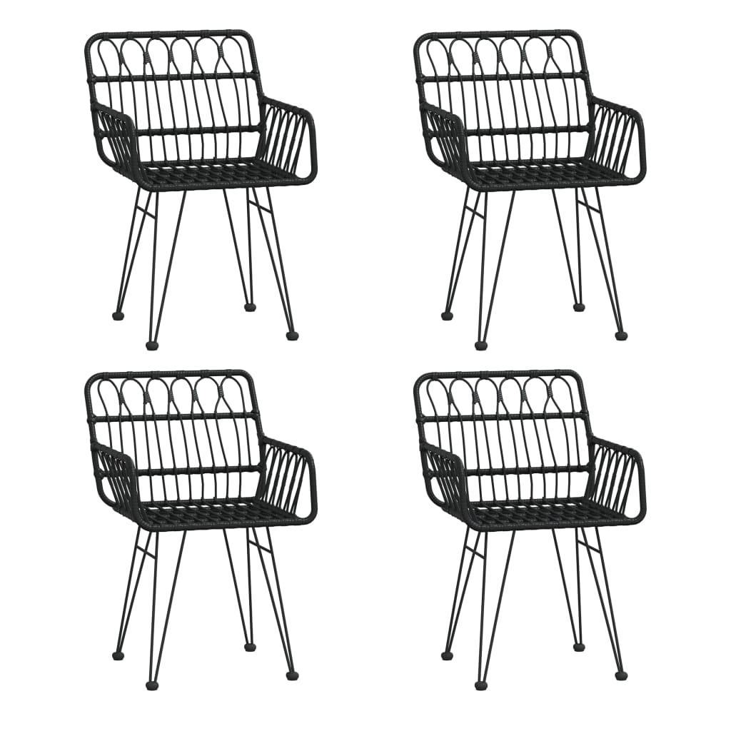 5 Piece Garden Dining Set Poly Rattan