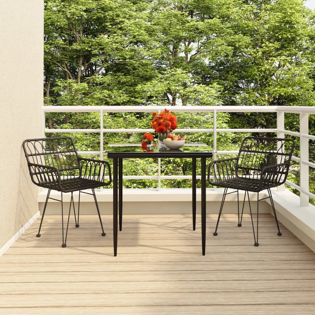 5 Piece Garden Dining Set Poly Rattan