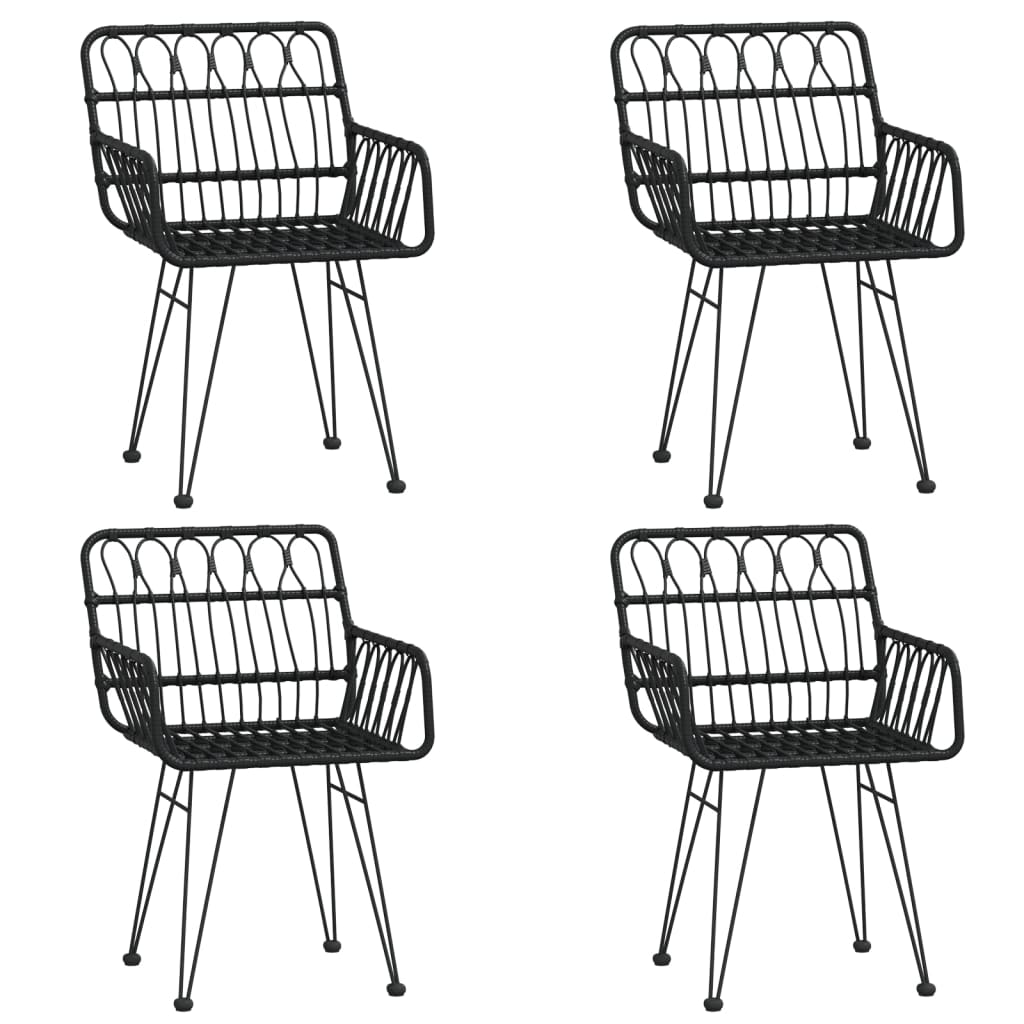 5 Piece Garden Dining Set Poly Rattan