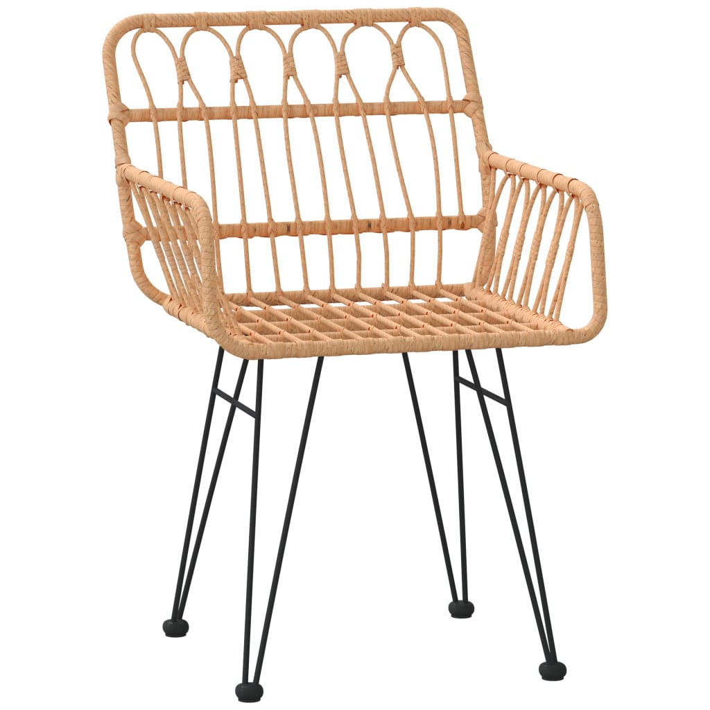 Outdoor Furniture Set 3 Piece Garden Dining Poly Rattan Weather Resistant