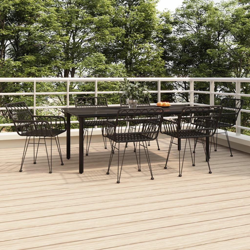 3 Piece Garden Dining Set Poly Rattan