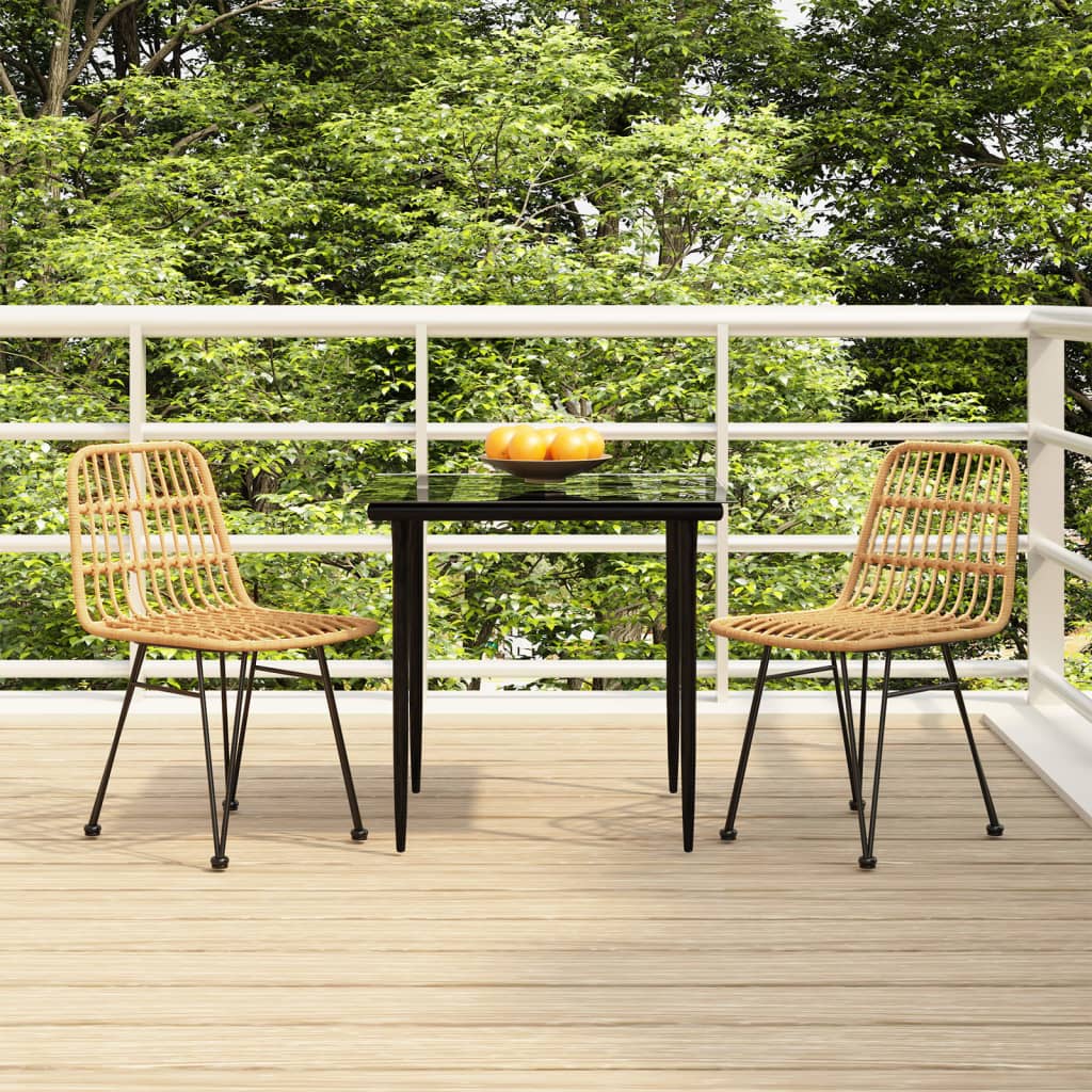 7 Piece Garden Dining Set Poly Rattan