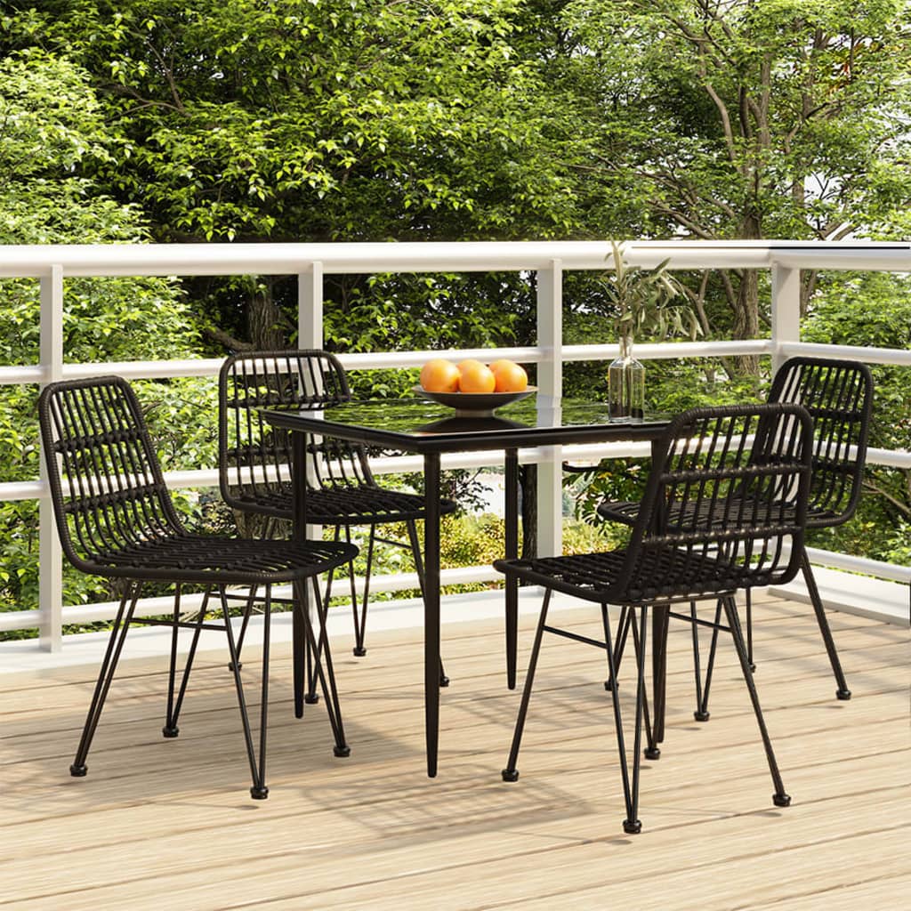 7 Piece Garden Dining Set Poly Rattan