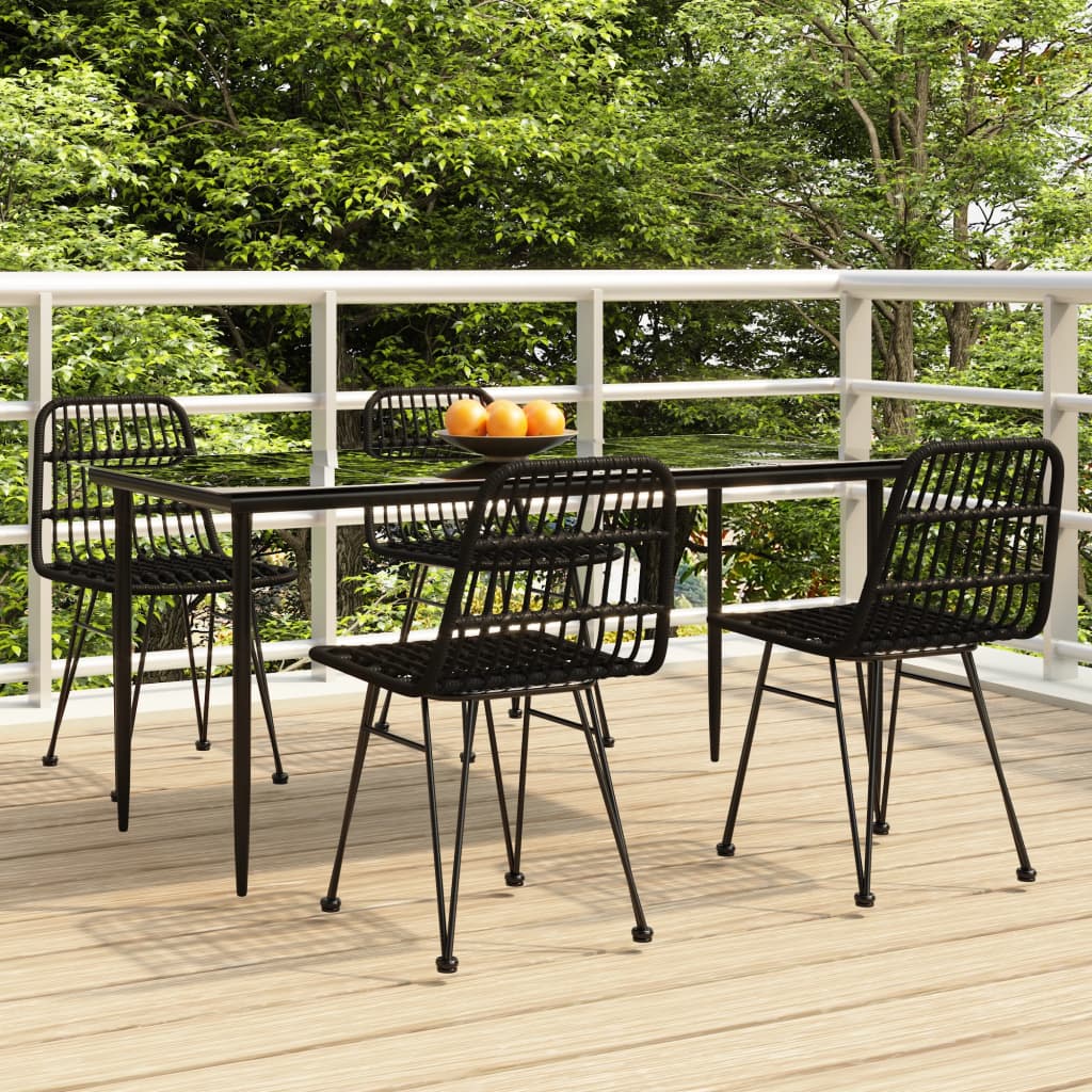 7 Piece Garden Dining Set Poly Rattan