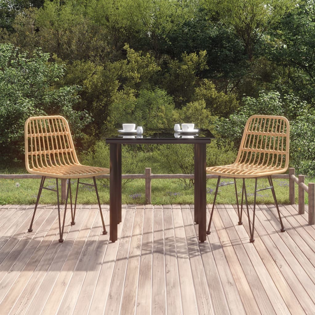 5 Piece Garden Dining Set Poly Rattan