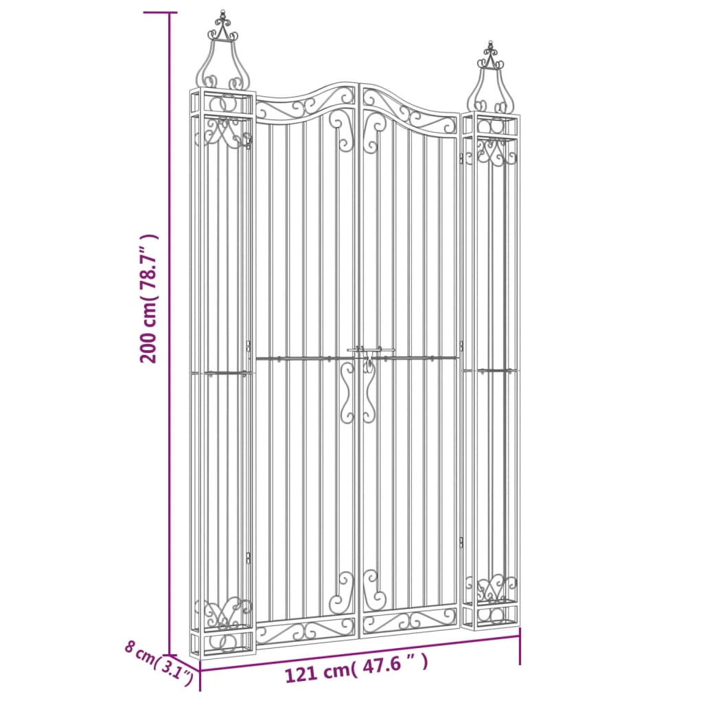 Garden Gate Black Wrought Iron
