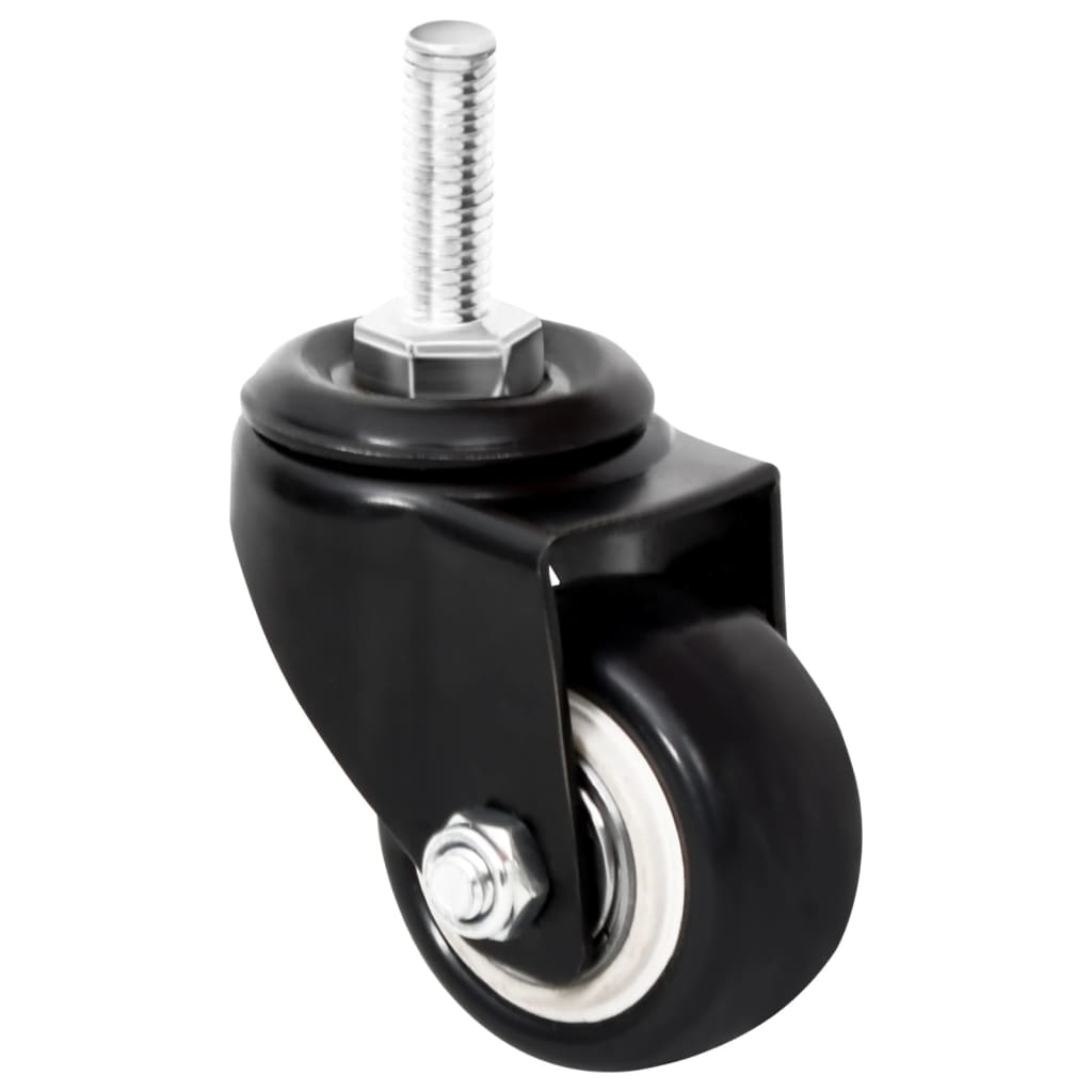 Wheels For Planter 4 Pcs Black 8X3.5X8 Cm Iron