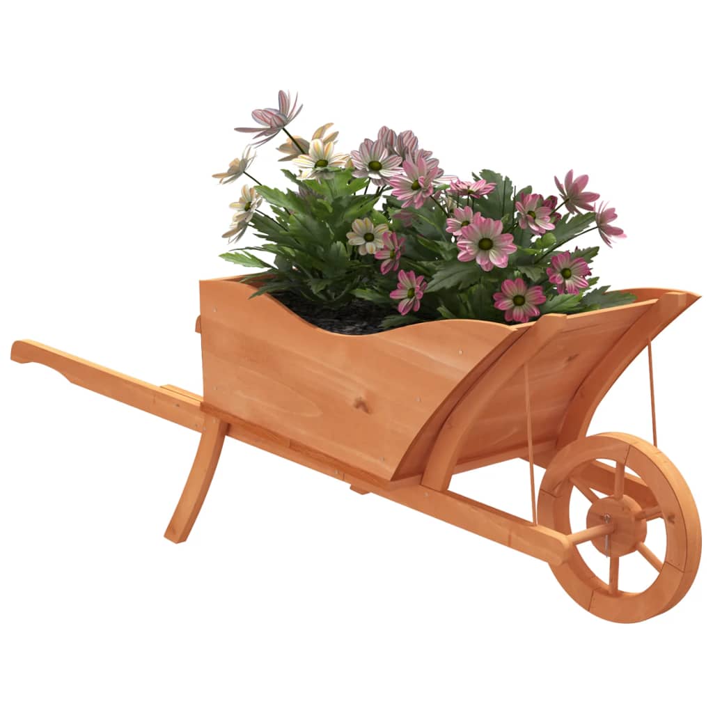 Wheelbarrows Wheelbarrow Planter 128X45.5X43 Cm Solid Wood Fir 128 cm