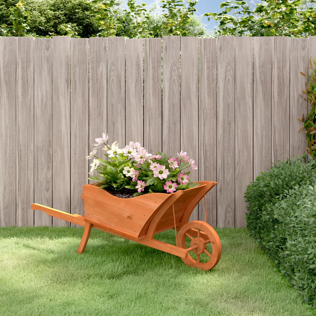 Wheelbarrows Wheelbarrow Planter 128X45.5X43 Cm Solid Wood Fir 128 cm
