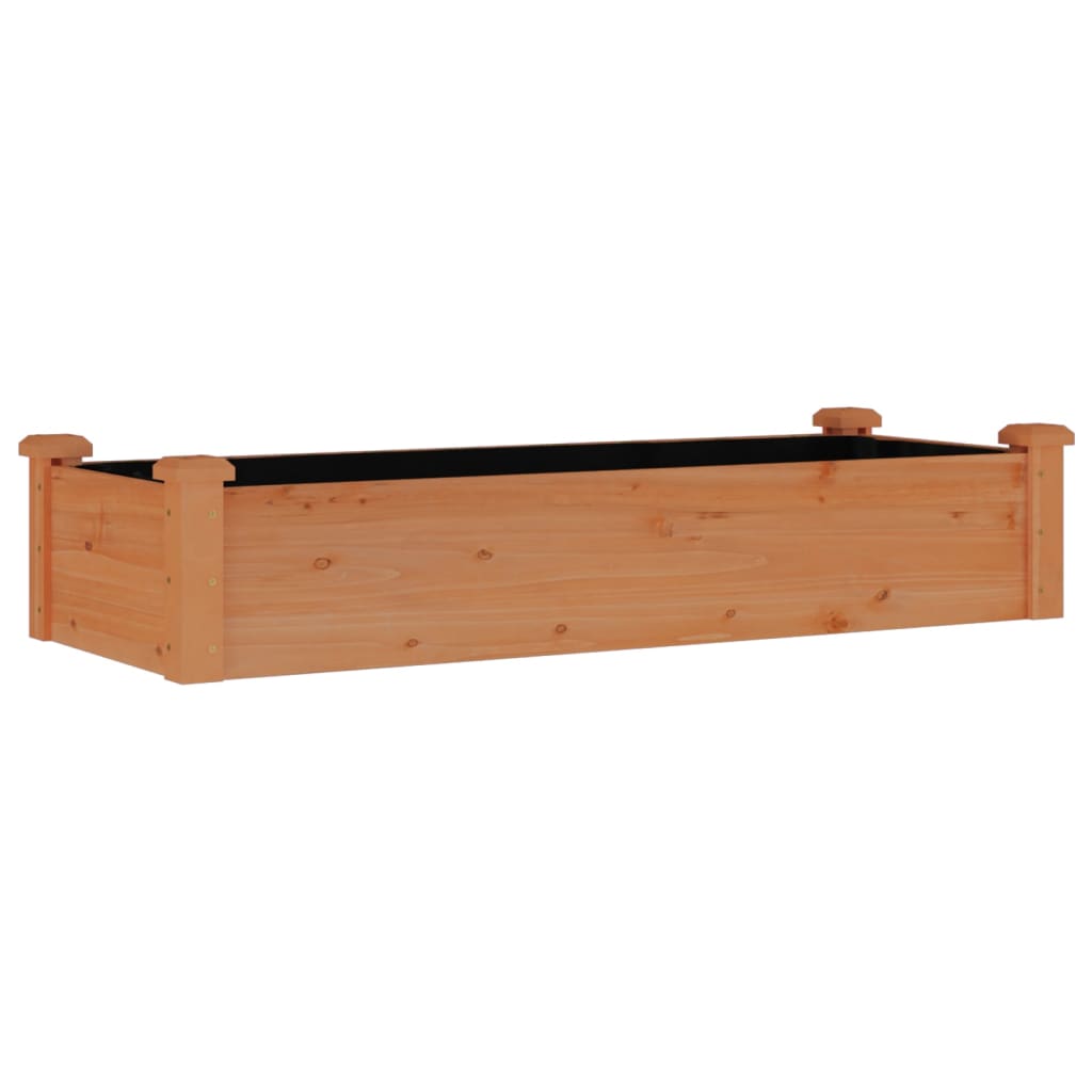Garden Raised Bed With Liner Solid Wood Fir