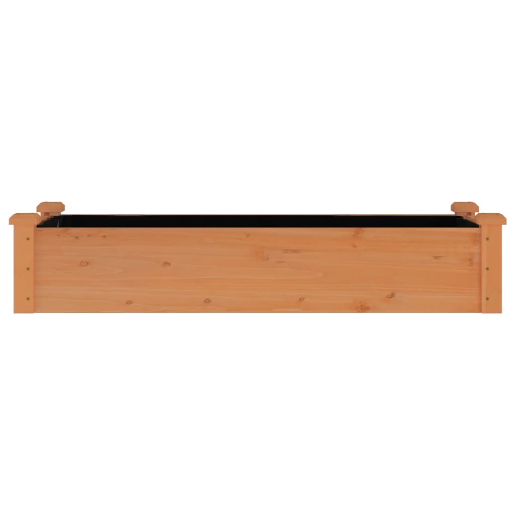 Garden Raised Bed With Liner Solid Wood Fir