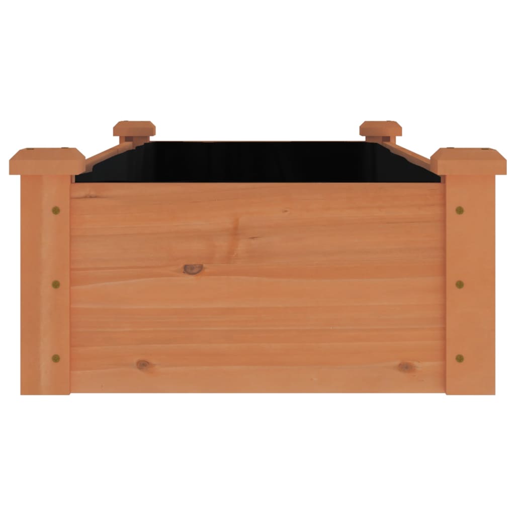 Garden Raised Bed With Liner Solid Wood Fir