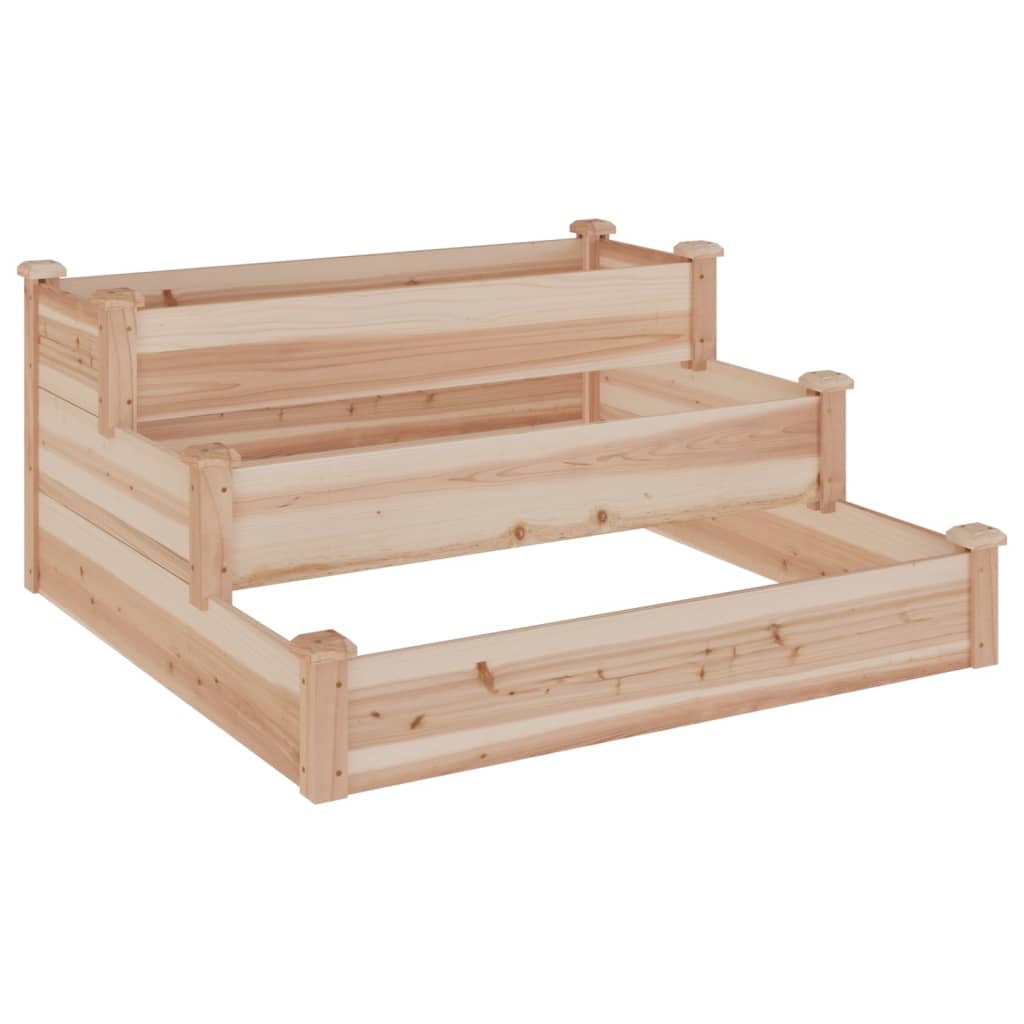 Garden Raised Bed 120X120X56 Cm Solid Wood Fir