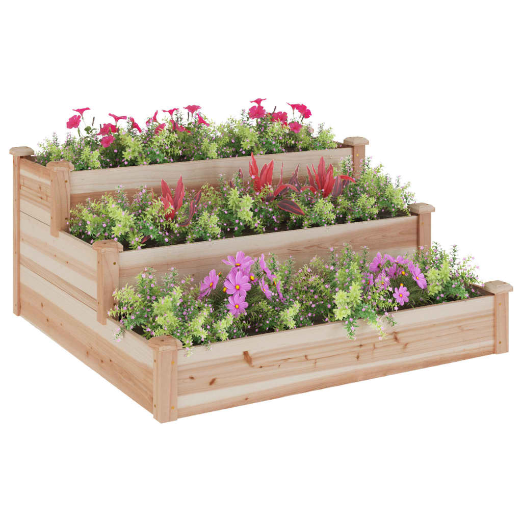 Garden Raised Bed 120X120X56 Cm Solid Wood Fir