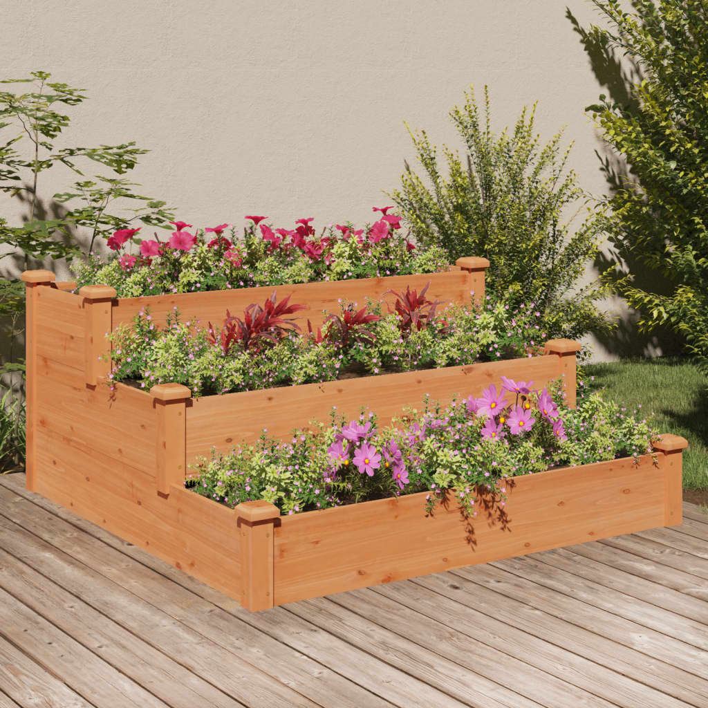 Garden Raised Bed 120X120X56 Cm Solid Wood Fir