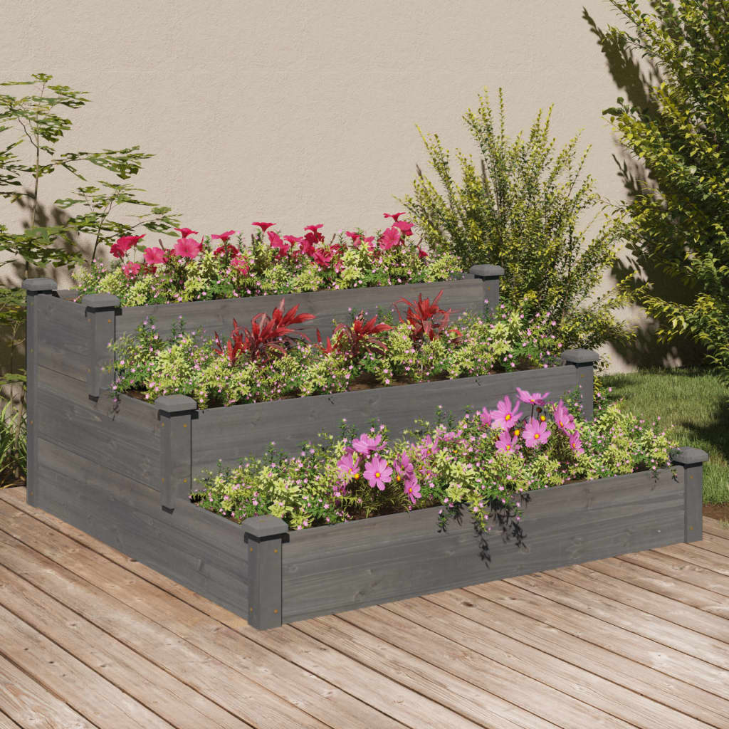 Garden Raised Bed 120X120X56 Cm Solid Wood Fir