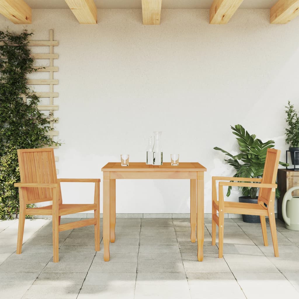 Stackable Garden Chairs 6 Pcs 56.5X57.5X91 Cm Solid Wood Teak