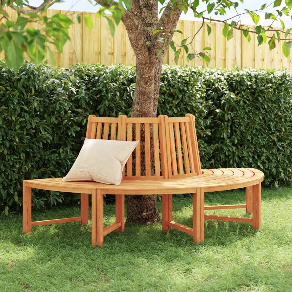 Tree Benches 2 Pcs Half Round Ø160 Cm Solid Wood Teak