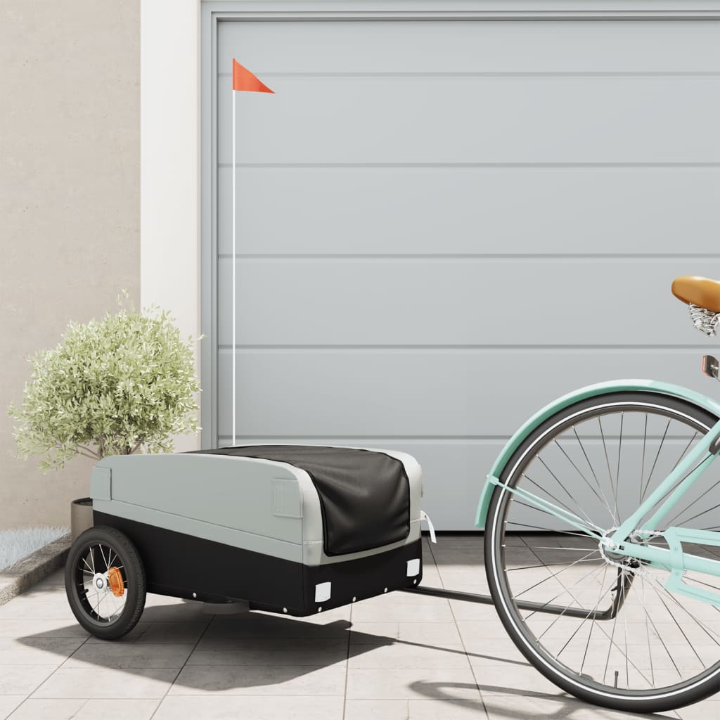 Bike Trailer Black And 45 Kg Iron
