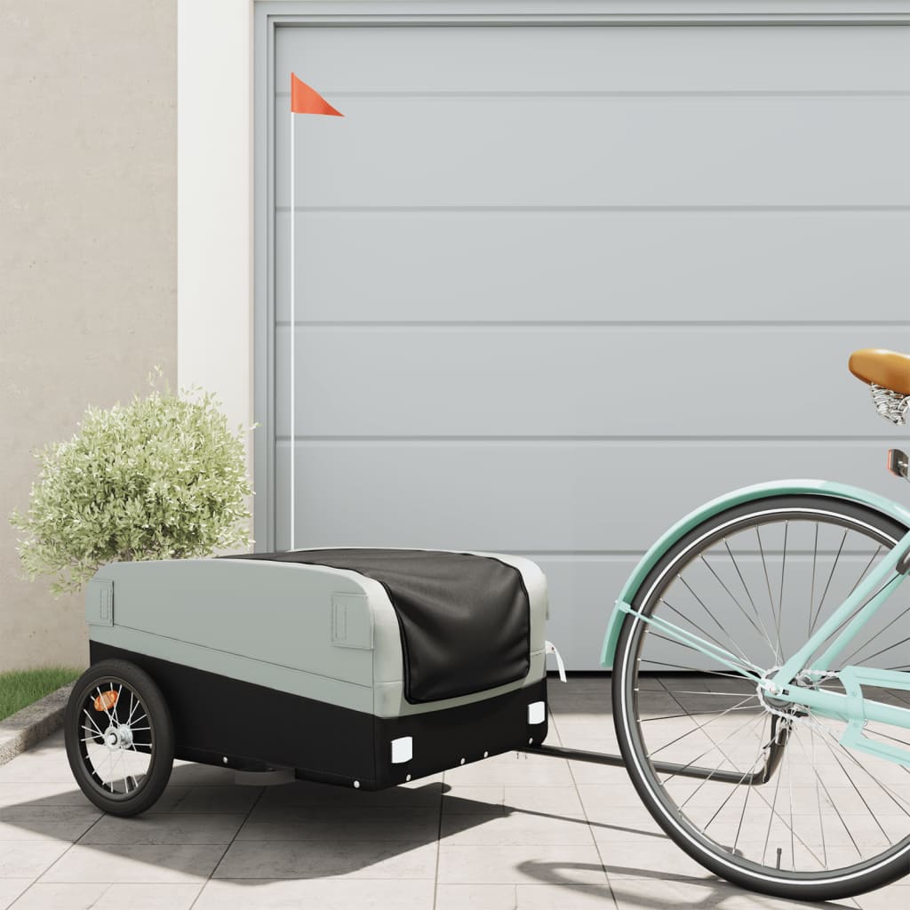 Bike Trailer Black And 45 Kg Iron