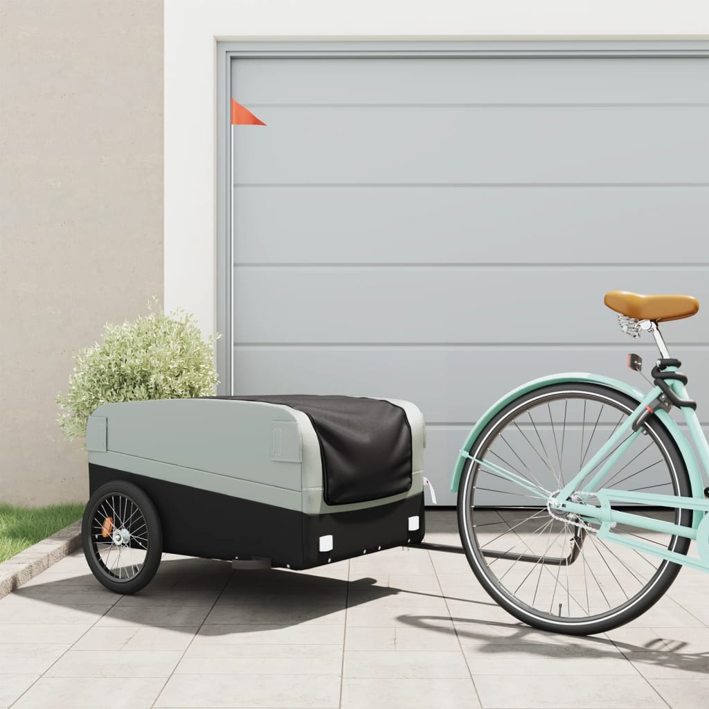 Bike Trailer Black And 45 Kg Iron