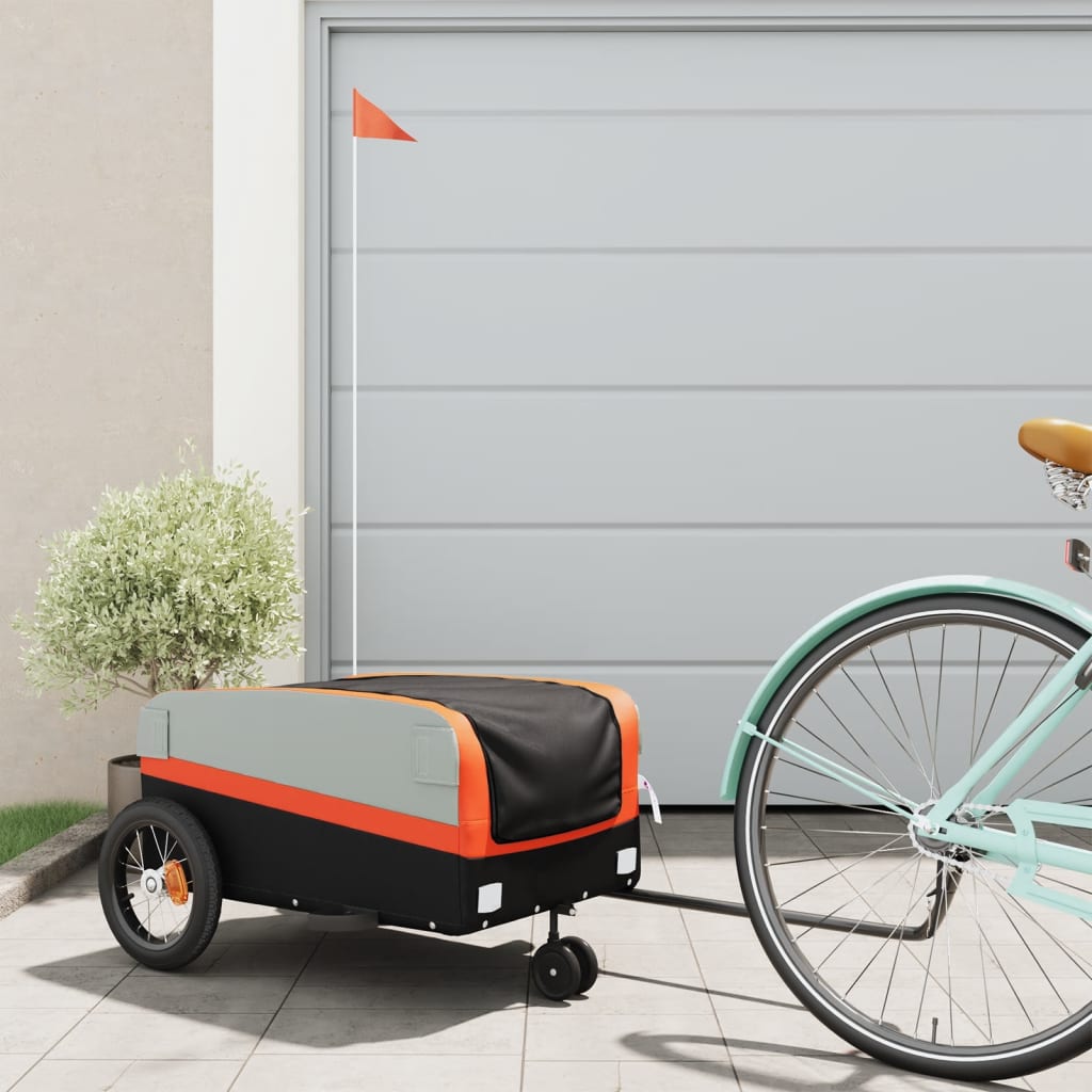 Bike Trailer Black And 45 Kg Iron