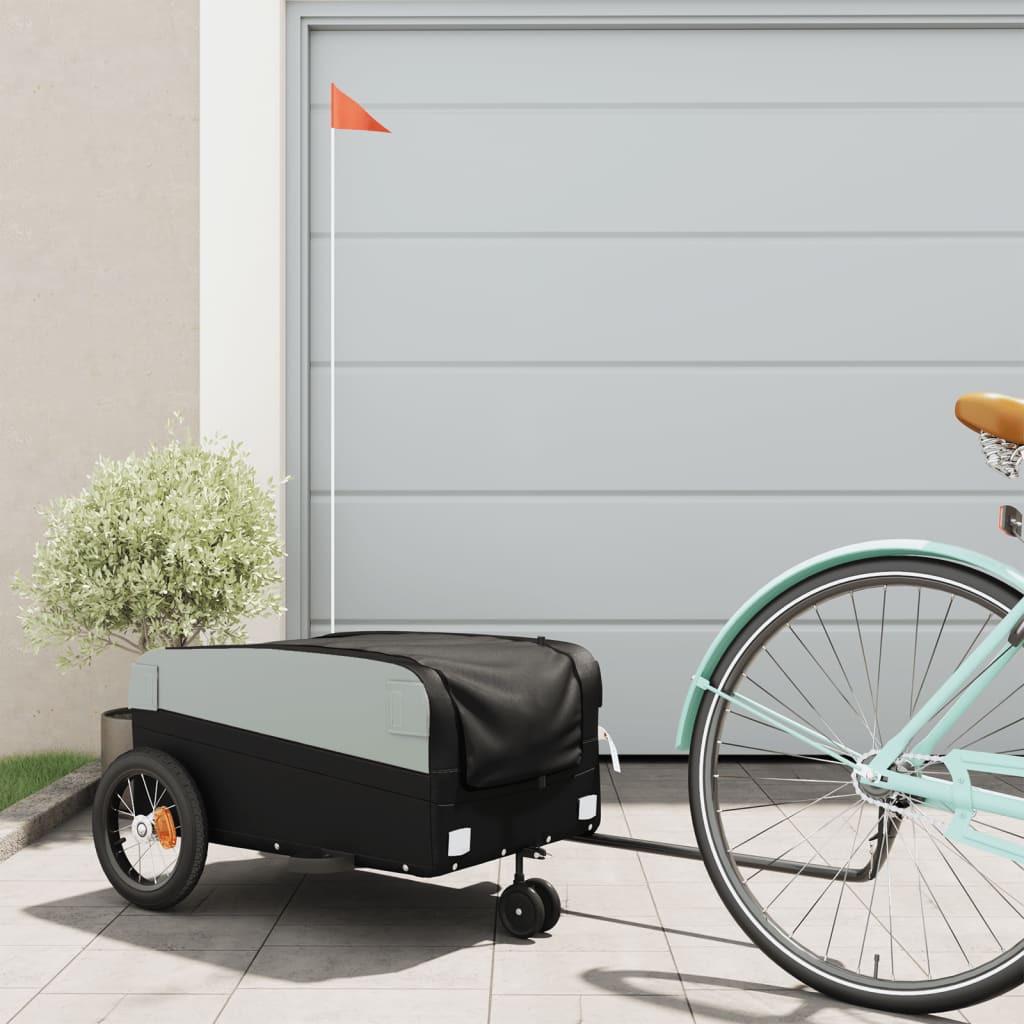 Bike Trailer Black And 45 Kg Iron