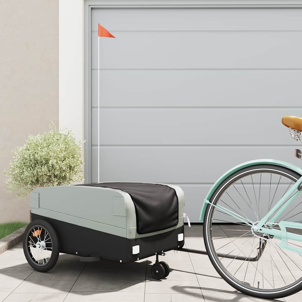 Bike Trailer Black And 45 Kg Iron