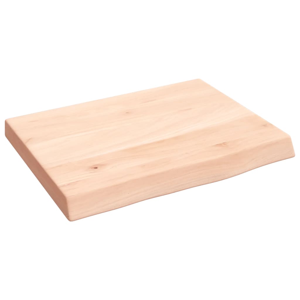 Worktops Live Edge Solid Oak Countertop Vanity Table Top 60X50Cm Rustic Wood Lig
