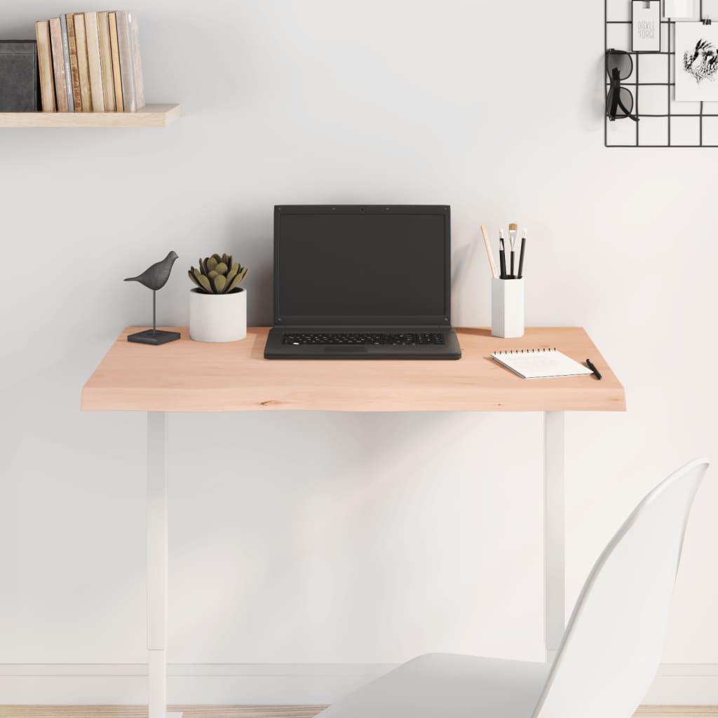 Table Top 140X60X(2-6) Cm Treated Solid Wood Oak
