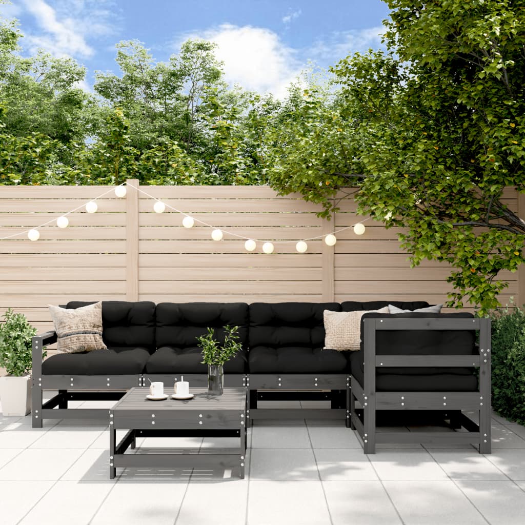 6 Piece Garden Lounge Set Impregnated Wood Pine