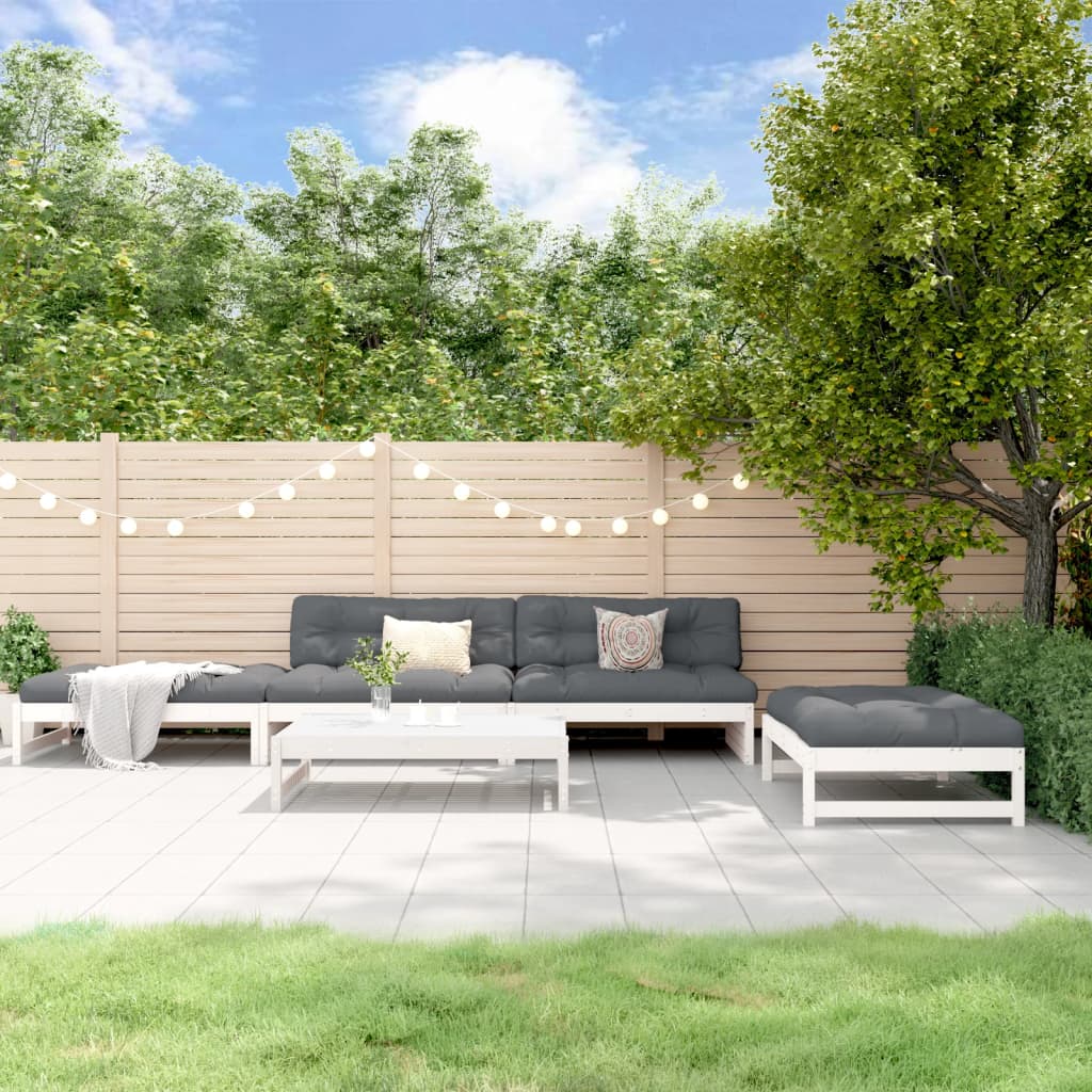 5 Piece Garden Lounge Set Solid Wood Pine